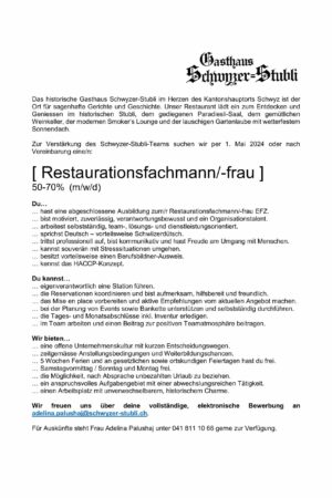 2024-03-15_Stelleninserat_Restaurationsfachfrau